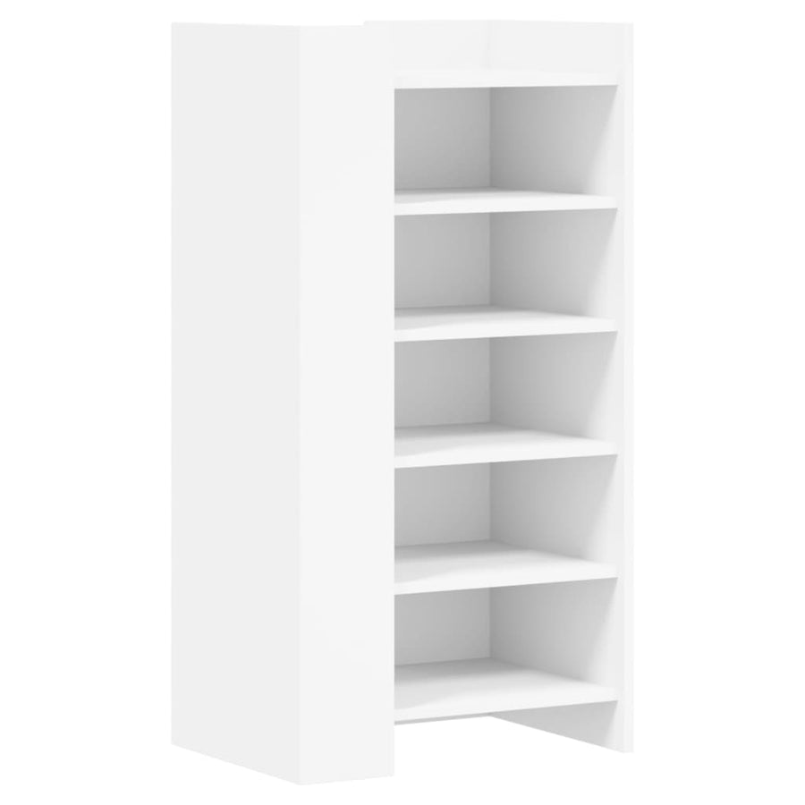 Schoenenkast 52x37,5x100 cm bewerkt hout wit