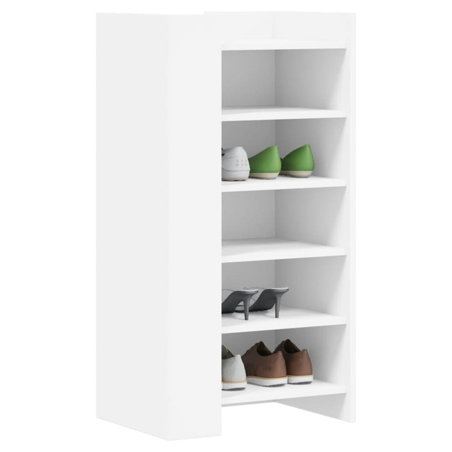 Schoenenkast 52x37,5x100 cm bewerkt hout wit