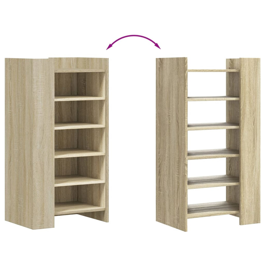 Schoenenkast 52x37,5x100 cm bewerkt hout sonoma eikenkleurig