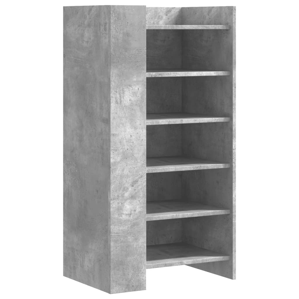Schoenenkast 52x37,5x100 cm bewerkt hout betongrijs
