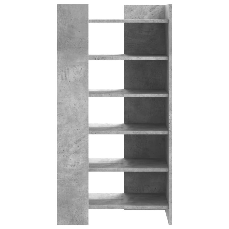 Schoenenkast 52x37,5x100 cm bewerkt hout betongrijs