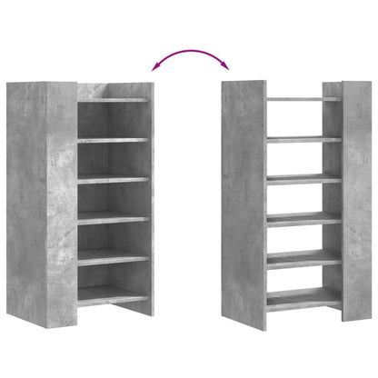 Schoenenkast 52x37,5x100 cm bewerkt hout betongrijs