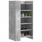 Schoenenkast 52x37,5x100 cm bewerkt hout betongrijs