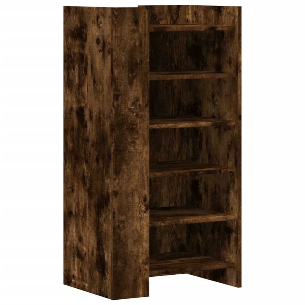 Schoenenkast 52x37,5x100 cm bewerkt hout gerookt eikenkleurig