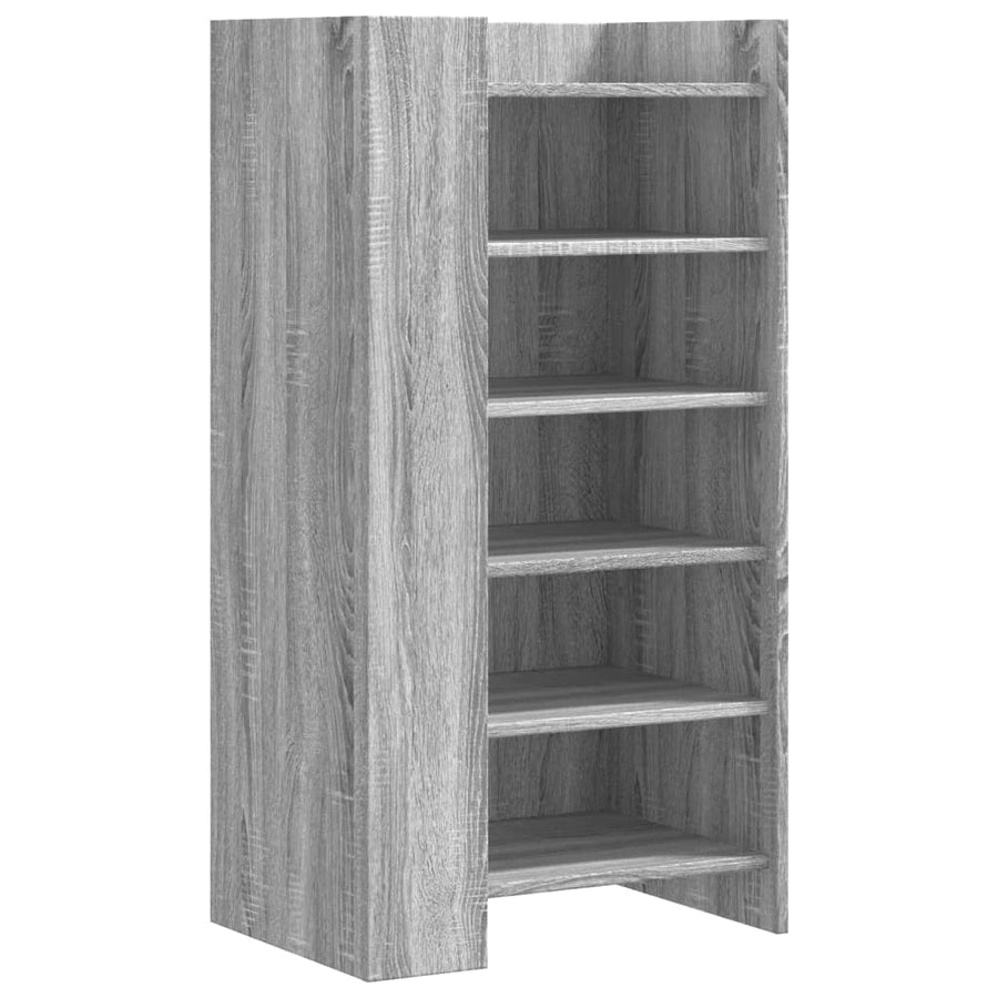 Schoenenkast 52x37,5x100 cm bewerkt hout grijs sonoma eiken