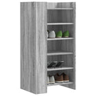 Schoenenkast 52x37,5x100 cm bewerkt hout grijs