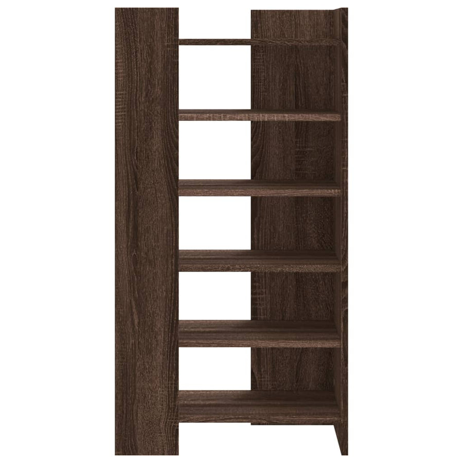 Schoenenkast 52x37,5x100 cm bewerkt hout bruin eikenkleurig