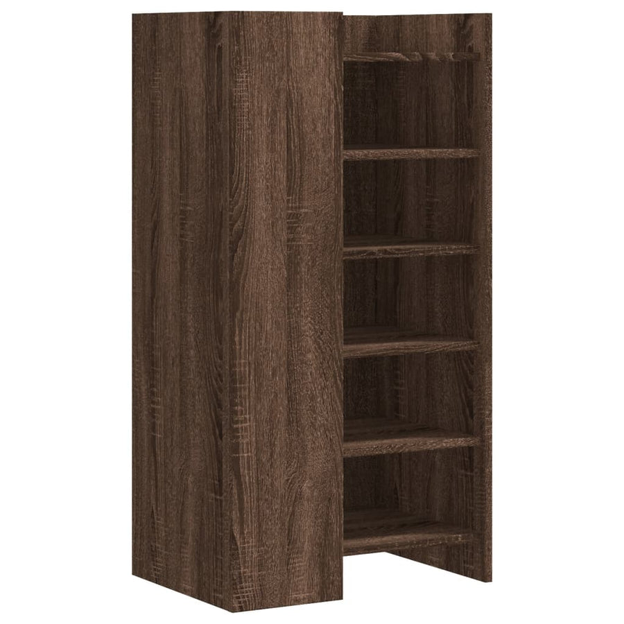 Schoenenkast 52x37,5x100 cm bewerkt hout bruin eikenkleurig