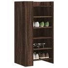 Schoenenkast 52x37,5x100 cm bewerkt hout bruin