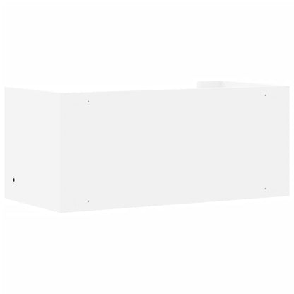 Wandschap 70,5x35x30,5 cm bewerkt hout wit