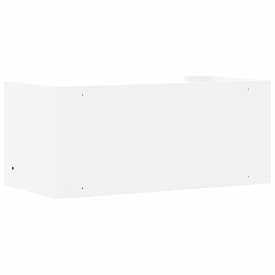 Wandschap 70,5x35x30,5 cm bewerkt hout wit