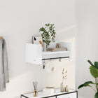 Wall shelf 70.5x35x30.5 cm carved wood white