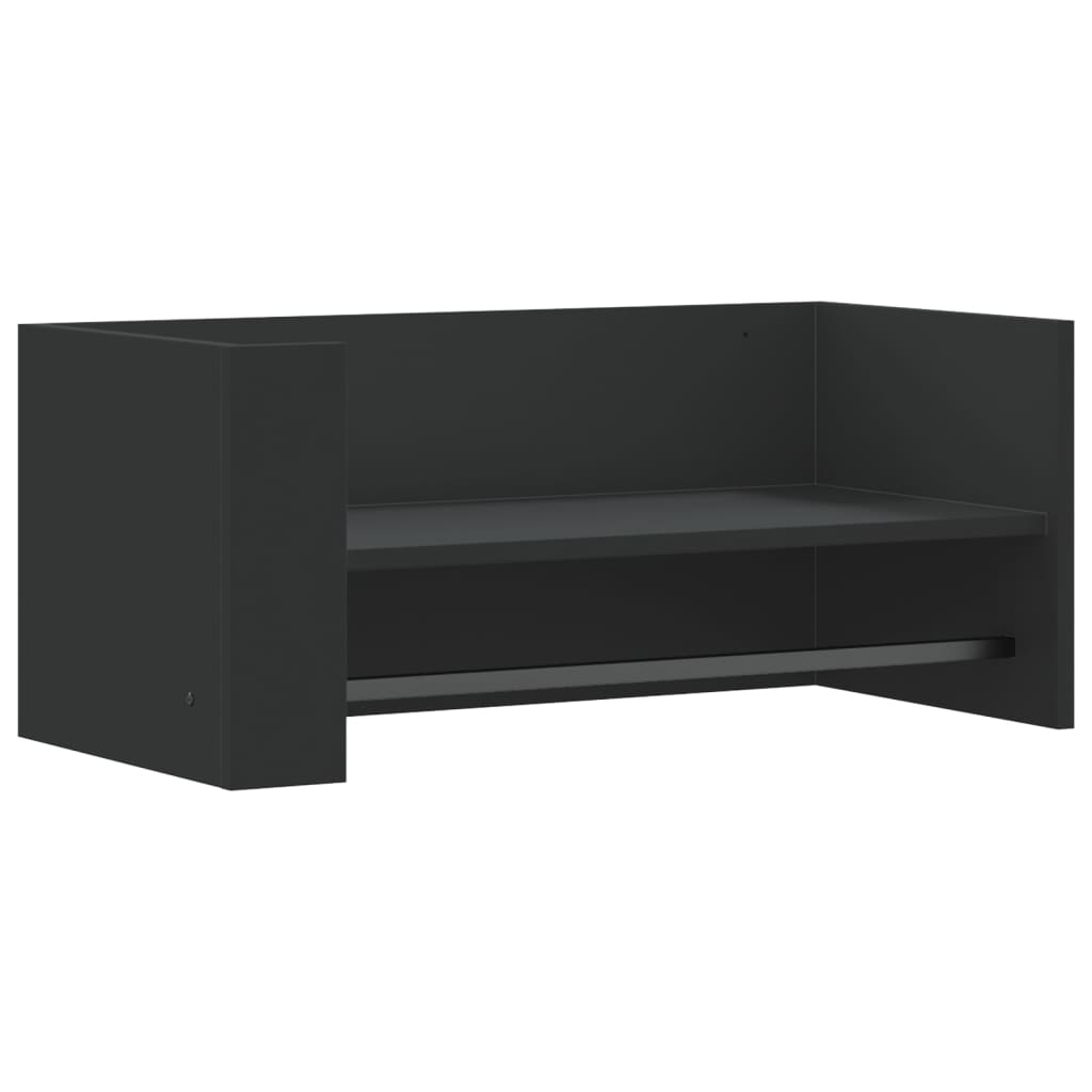 Wandschap 70,5x35x30,5 cm bewerkt hout zwart