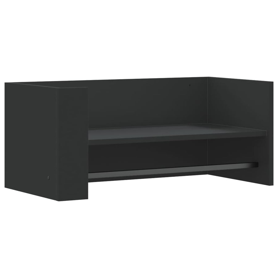 Wandschap 70,5x35x30,5 cm bewerkt hout zwart