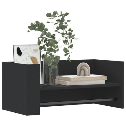 Wandschap 70,5x35x30,5 cm bewerkt hout zwart