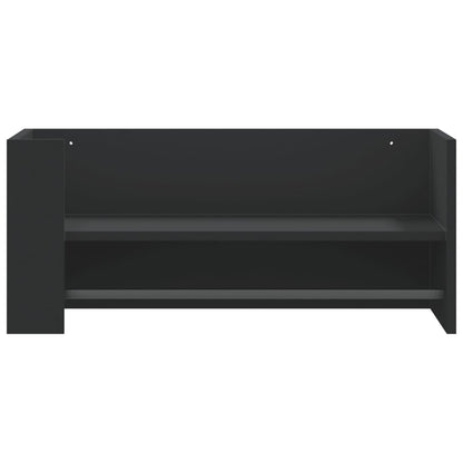 Wandschap 70,5x35x30,5 cm bewerkt hout zwart