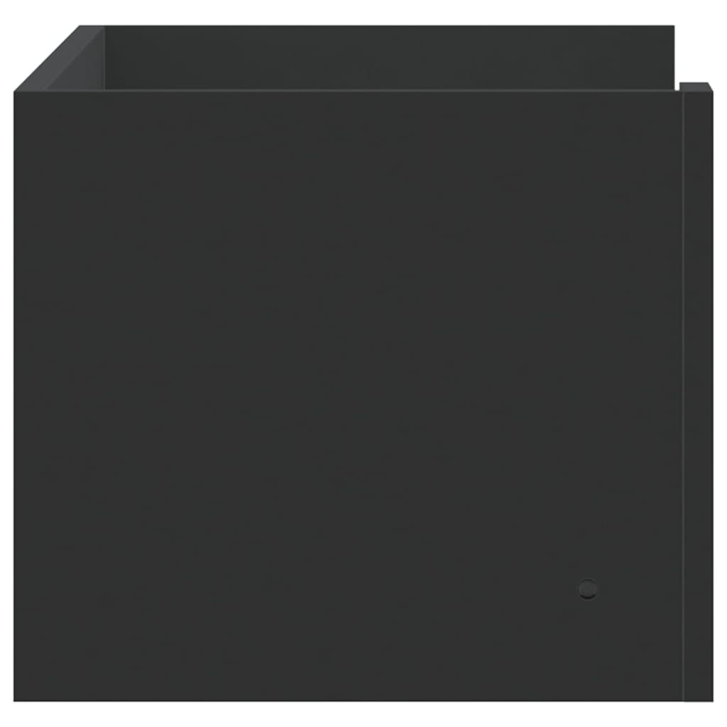 Wandschap 70,5x35x30,5 cm bewerkt hout zwart