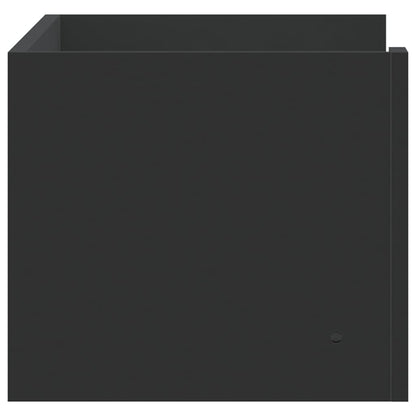 Wandschap 70,5x35x30,5 cm bewerkt hout zwart