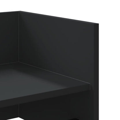Wandschap 70,5x35x30,5 cm bewerkt hout zwart