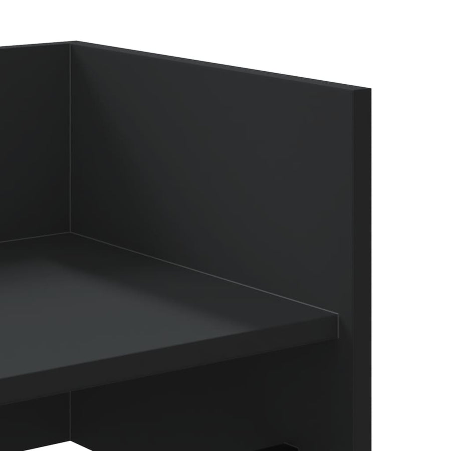 Wandschap 70,5x35x30,5 cm bewerkt hout zwart
