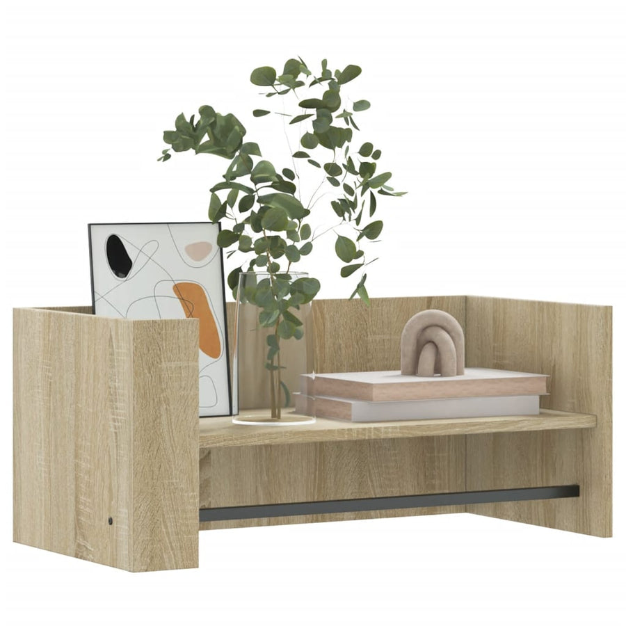 Wandschap 70,5x35x30,5 cm bewerkt hout sonoma eikenkleurig