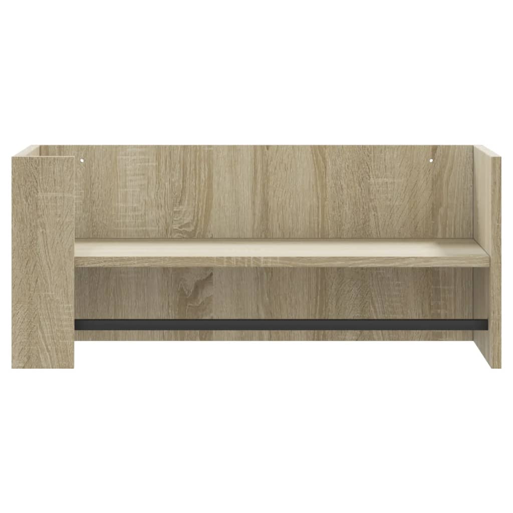 Wandschap 70,5x35x30,5 cm bewerkt hout sonoma eikenkleurig