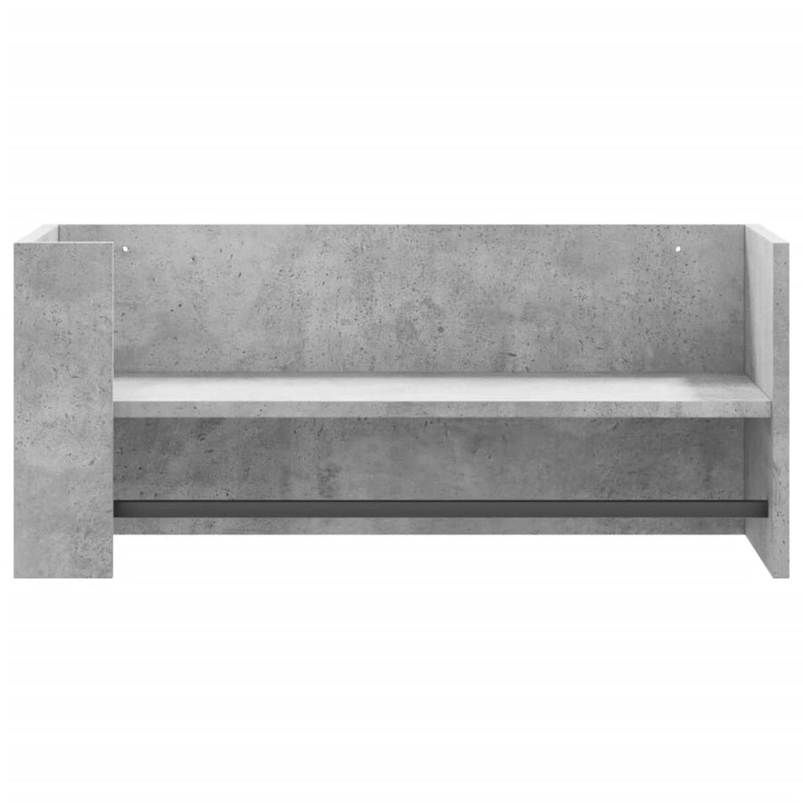 Wandschap 70,5x35x30,5 cm bewerkt hout betongrijs