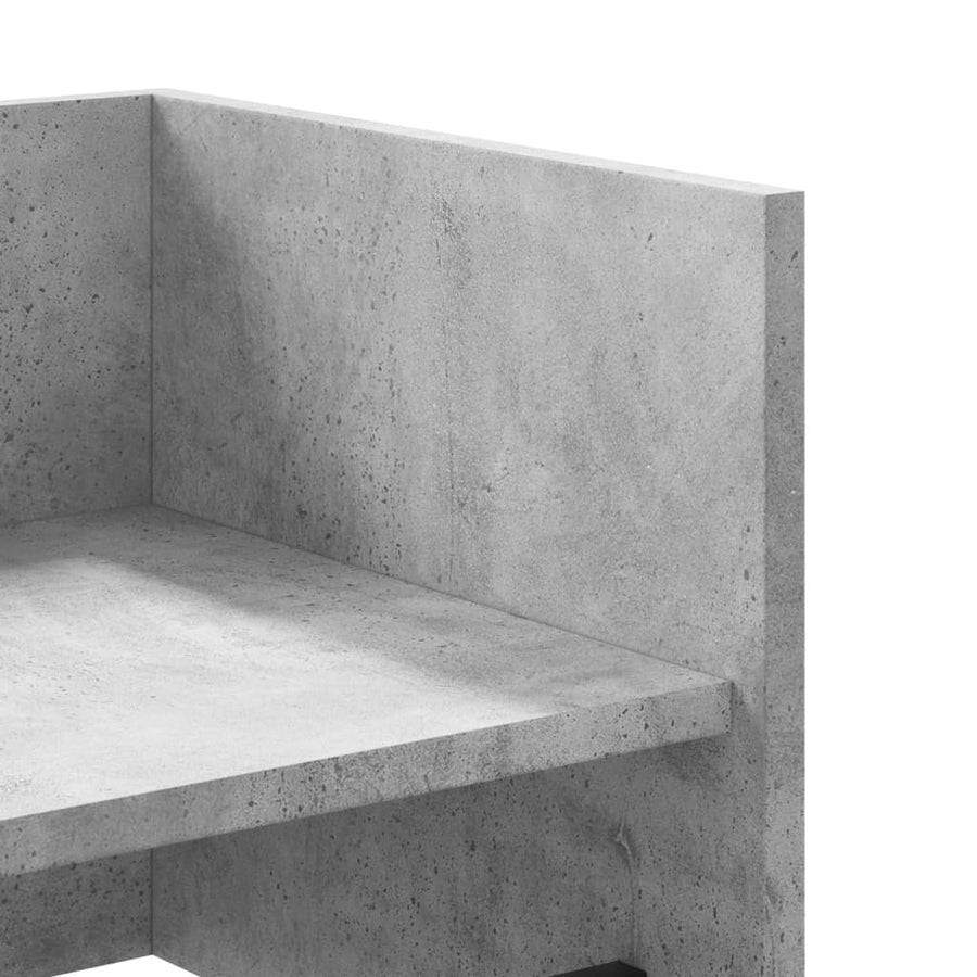 Wandschap 70,5x35x30,5 cm bewerkt hout betongrijs