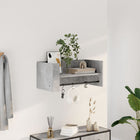 Wall shelf 70.5x35x30.5 cm engineered wood concrete grey