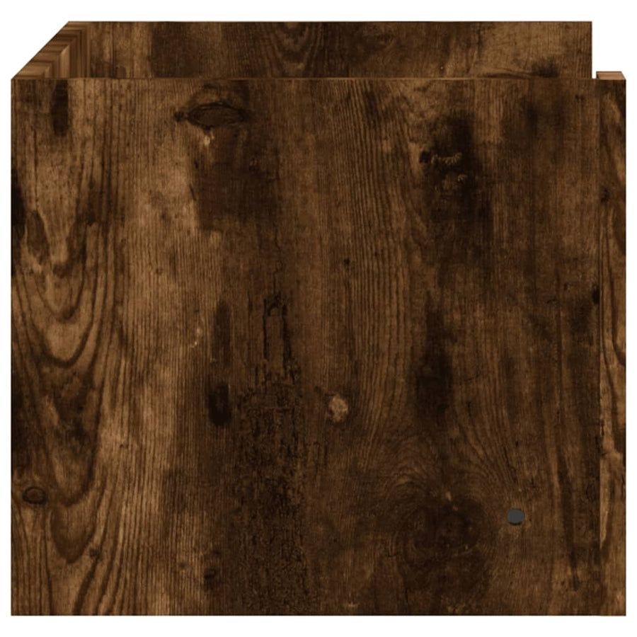 Wandschap 70,5x35x30,5 cm bewerkt hout gerookt eikenkleurig