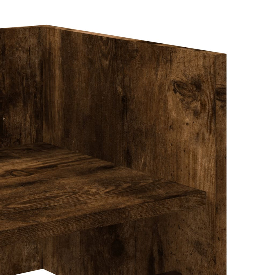 Wandschap 70,5x35x30,5 cm bewerkt hout gerookt eikenkleurig