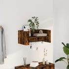 Wall shelf 70.5x35x30.5 cm engineered wood smoked oak finish