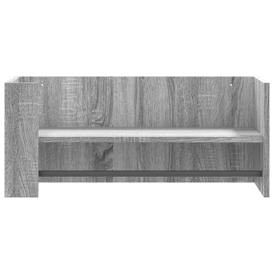 Wandschap 70,5x35x30,5cm bewerkt hout grijs sonoma eikenkleurig