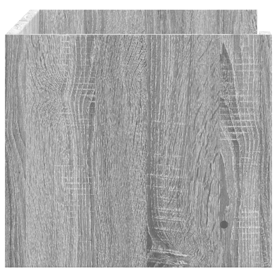 Wandschap 70,5x35x30,5cm bewerkt hout grijs sonoma eikenkleurig