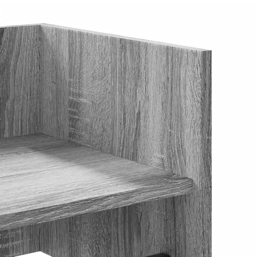 Wandschap 70,5x35x30,5cm bewerkt hout grijs sonoma eikenkleurig