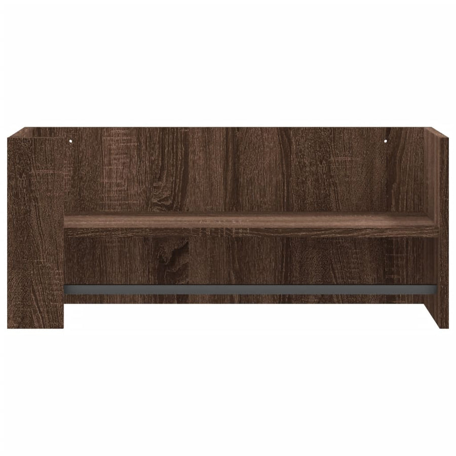 Wandschap 70,5x35x30,5 cm bewerkt hout bruin eikenkleurig