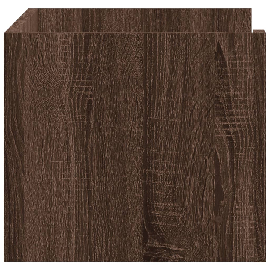 Wandschap 70,5x35x30,5 cm bewerkt hout bruin eikenkleurig