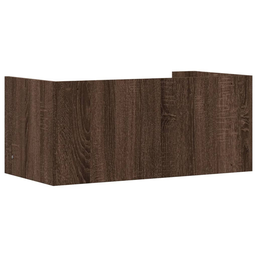 Wandschap 70,5x35x30,5 cm bewerkt hout bruin eikenkleurig
