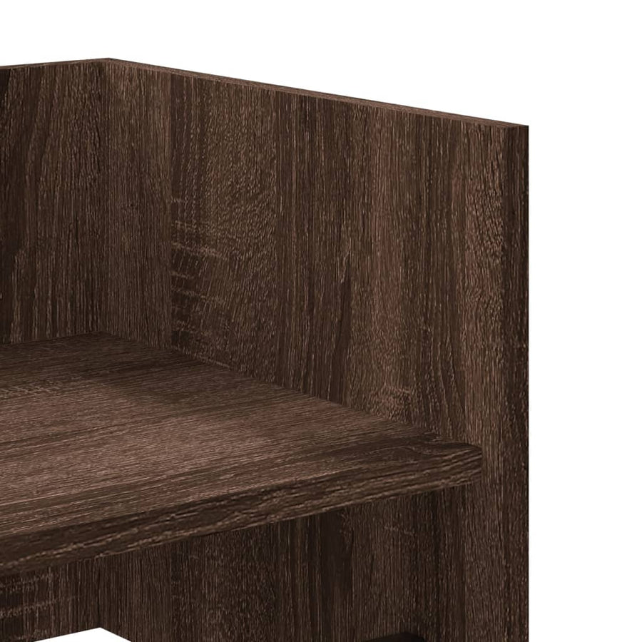 Wandschap 70,5x35x30,5 cm bewerkt hout bruin eikenkleurig