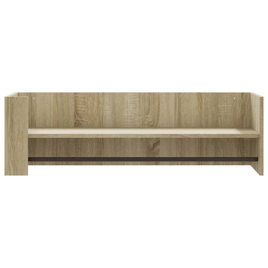 Wandschap 100x35x30,5 cm bewerkt hout sonoma eikenkleurig