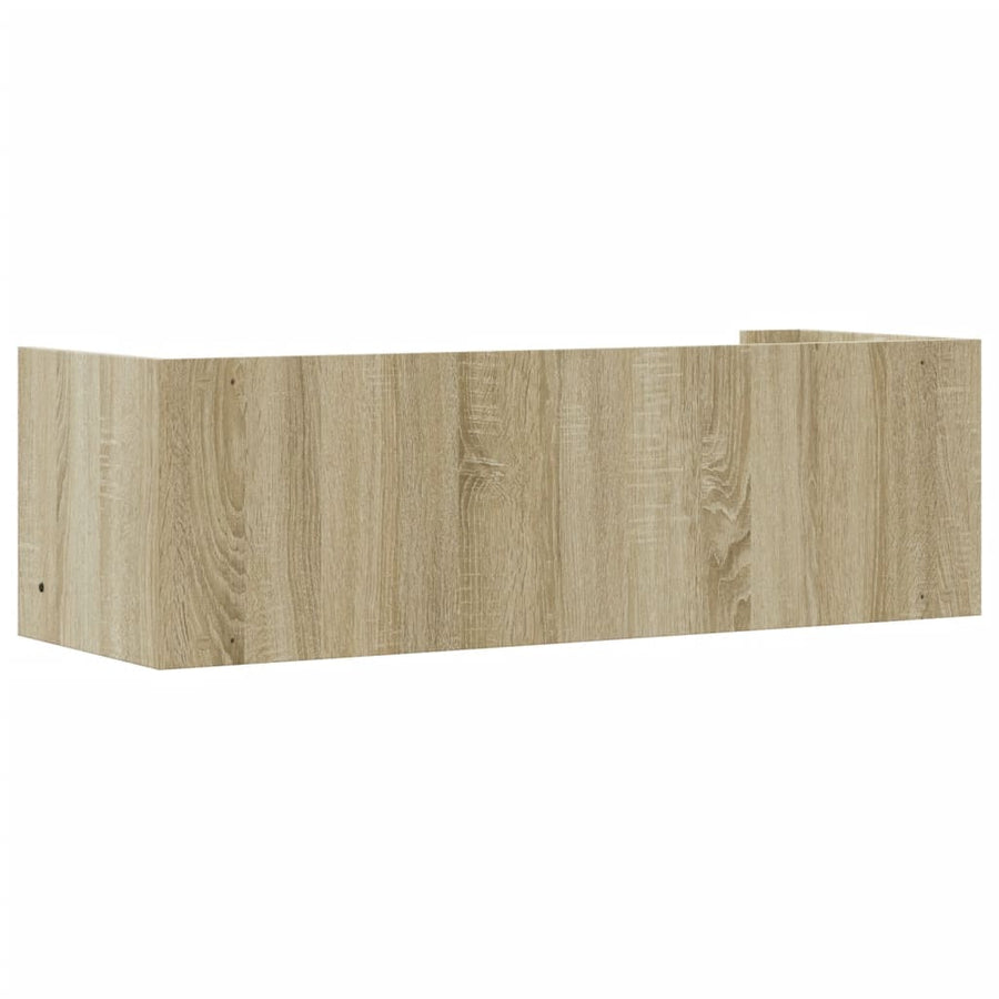 Wandschap 100x35x30,5 cm bewerkt hout sonoma eikenkleurig