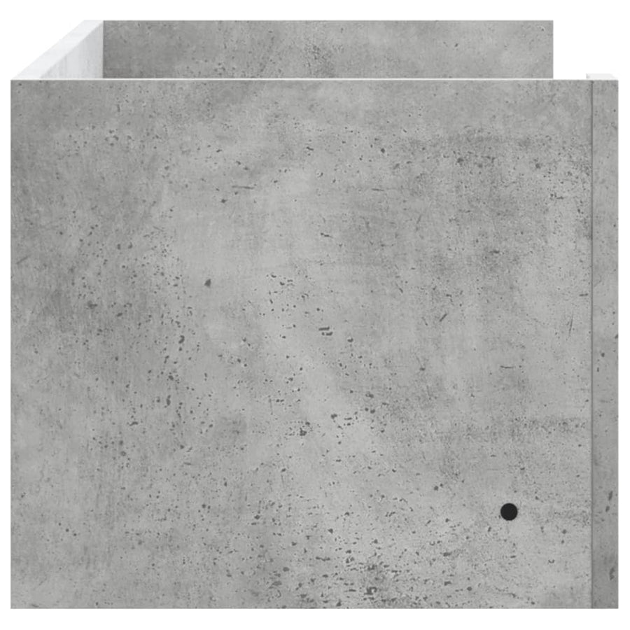 Wandschap 100x35x30,5 cm bewerkt hout betongrijs