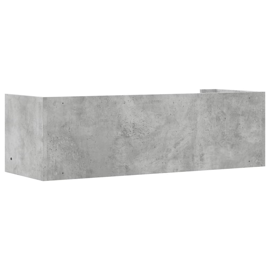 Wandschap 100x35x30,5 cm bewerkt hout betongrijs