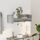Wall shelf 100x35x30.5 cm treated wood concrete grey