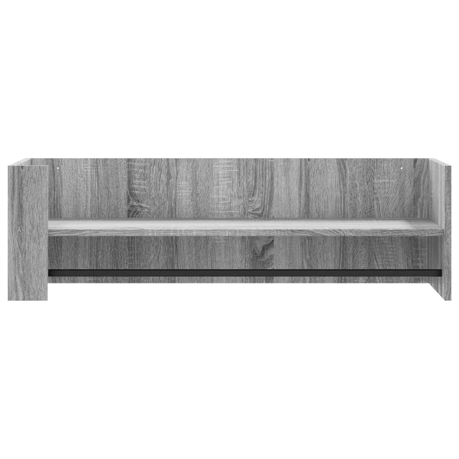 Wandschap 100x35x30,5 cm bewerkt hout grijs sonoma eikenkleurig