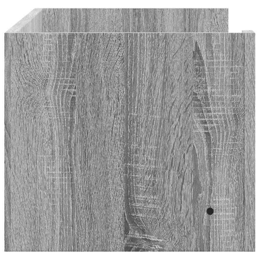 Wandschap 100x35x30,5 cm bewerkt hout grijs sonoma eikenkleurig