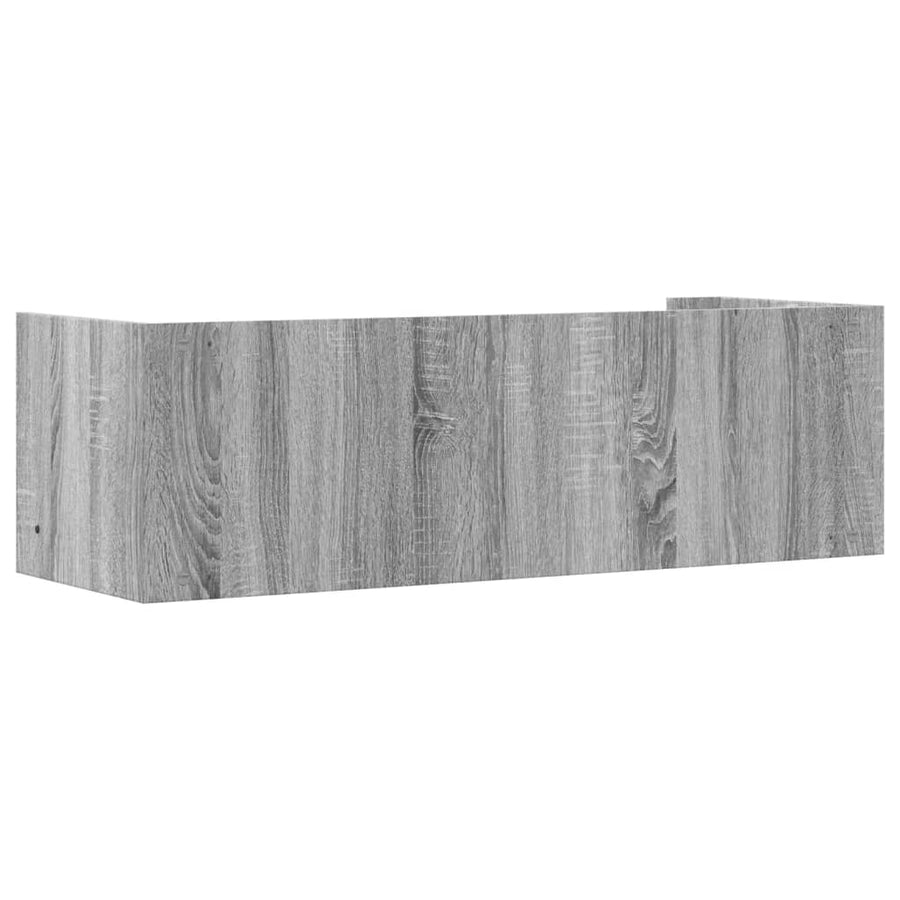 Wandschap 100x35x30,5 cm bewerkt hout grijs sonoma eikenkleurig