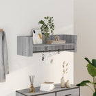 Wall shelf 100x35x30.5 cm engineered wood Sonoma oak grey