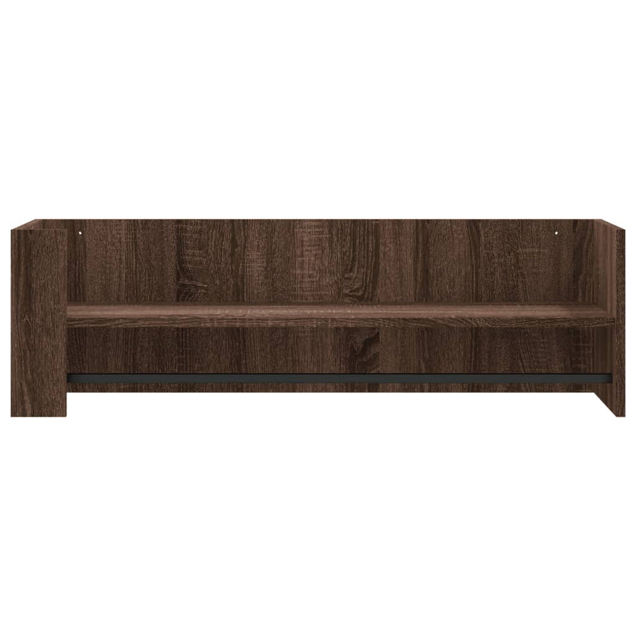 Wandschap 100x35x30,5 cm bewerkt hout bruin eikenkleurig