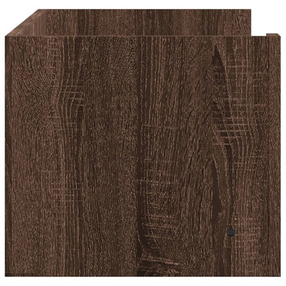 Wandschap 100x35x30,5 cm bewerkt hout bruin eikenkleurig
